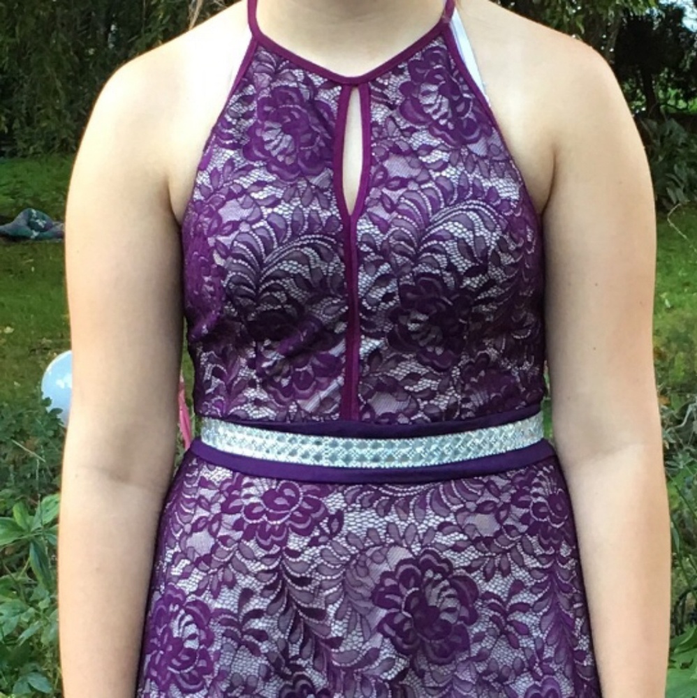 Purple lace dress